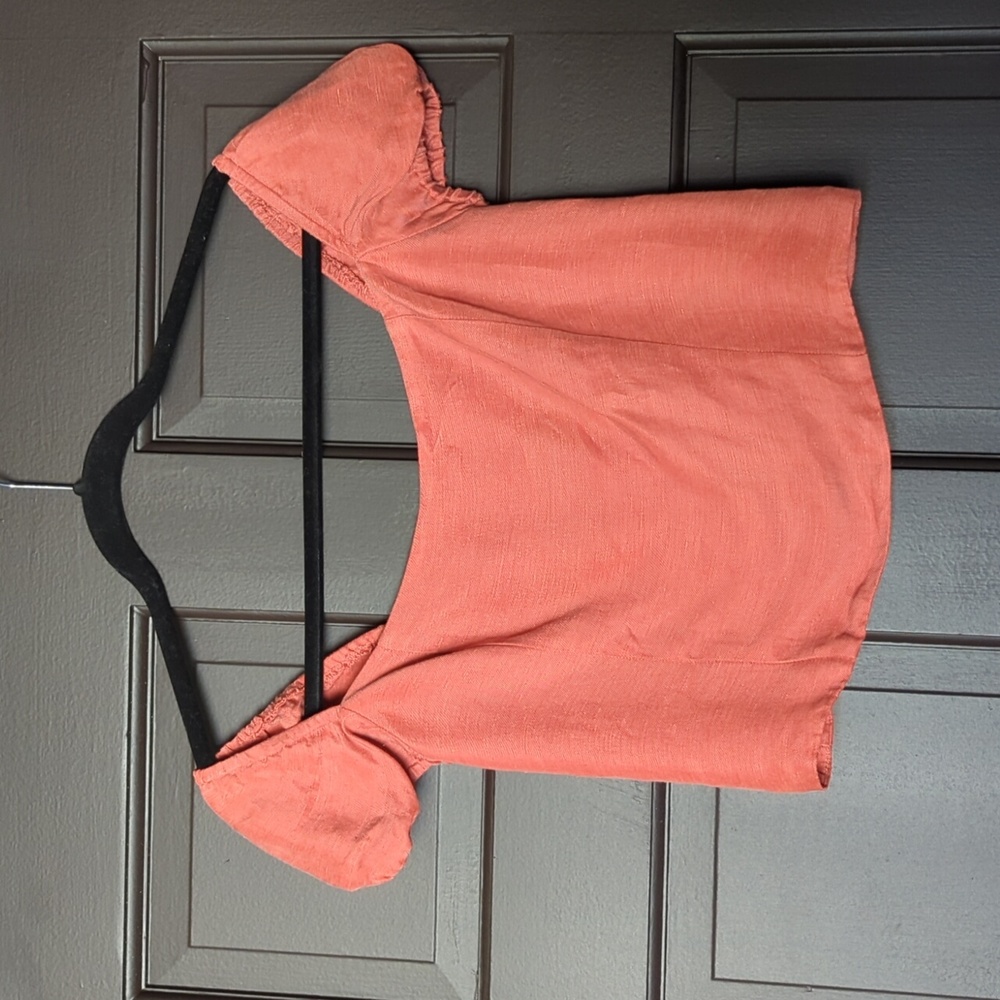 J. Crew cropped bustier-style blouse
